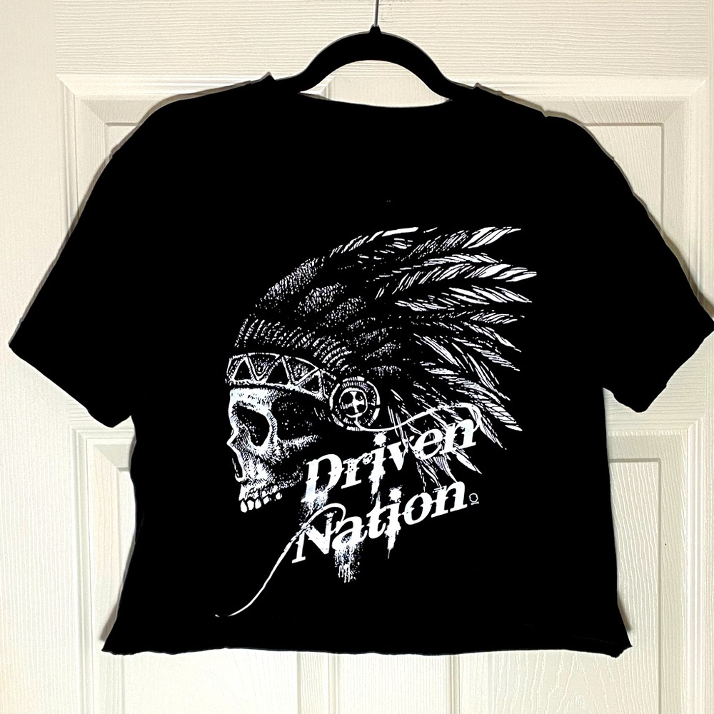 Driven Nation Indian Chief Head Crop Top